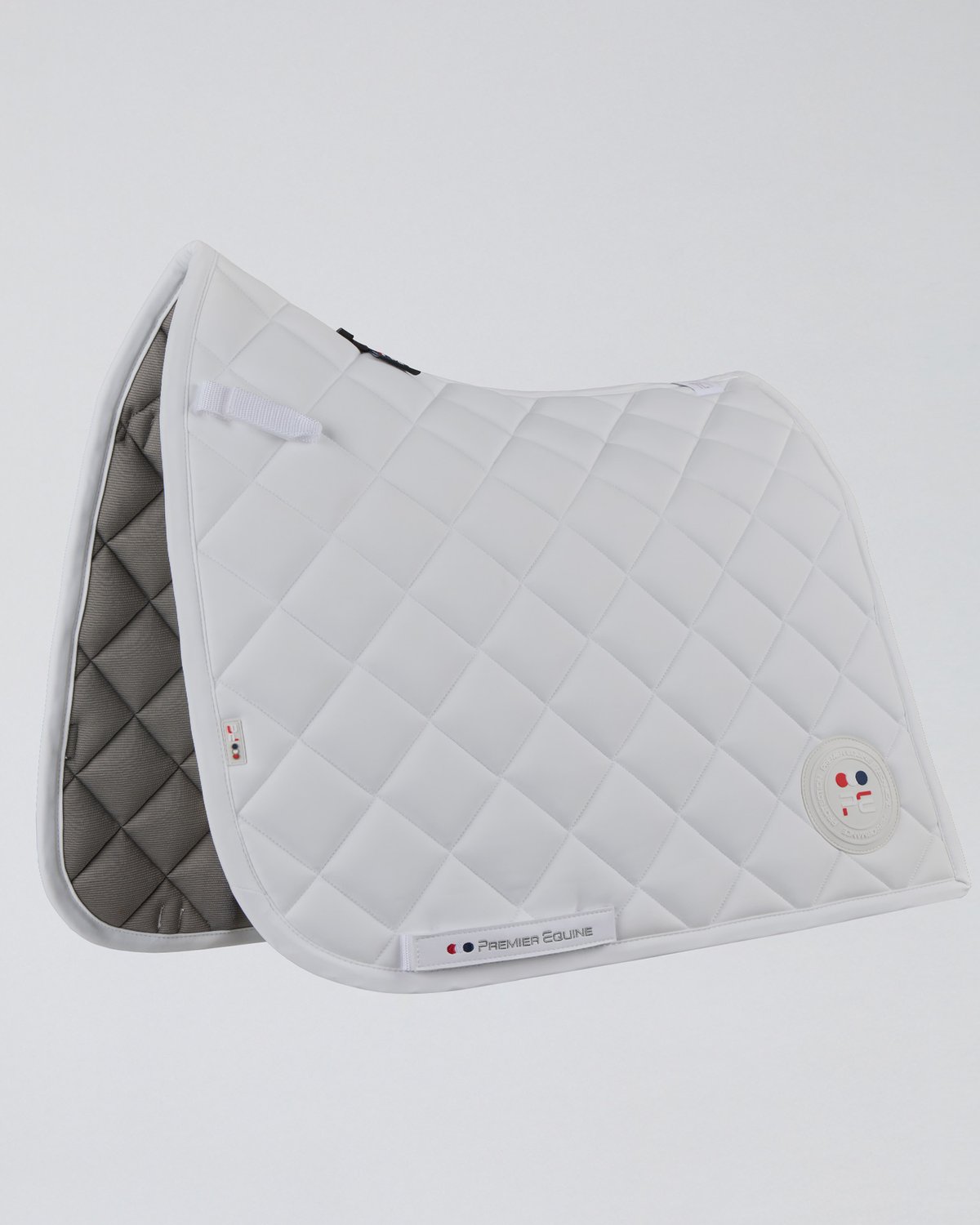 Premier Equine Atlas Close Contact White Dressage Saddle Pad for Horse Riding | Equiflair