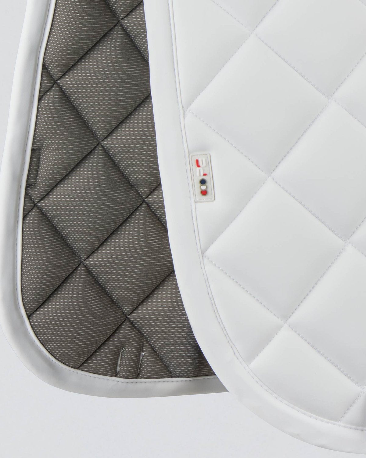Premier Equine Atlas White Close Contact Dressage Square Saddle Pad - Quilted Design