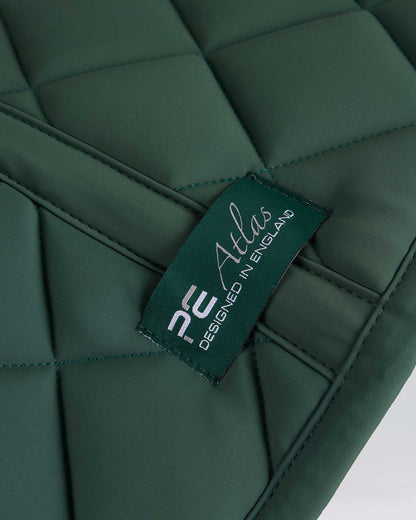 Premier Equine Atlas Close Contact GP/Jump Square Green Saddle Pad - Horse Riding Equestrian Comfort