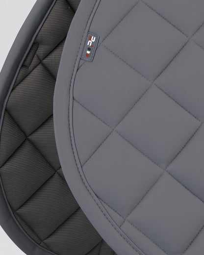 Premier Equine Atlas Close Contact GP/Jump Saddle Pad - Grey, Quilted Design