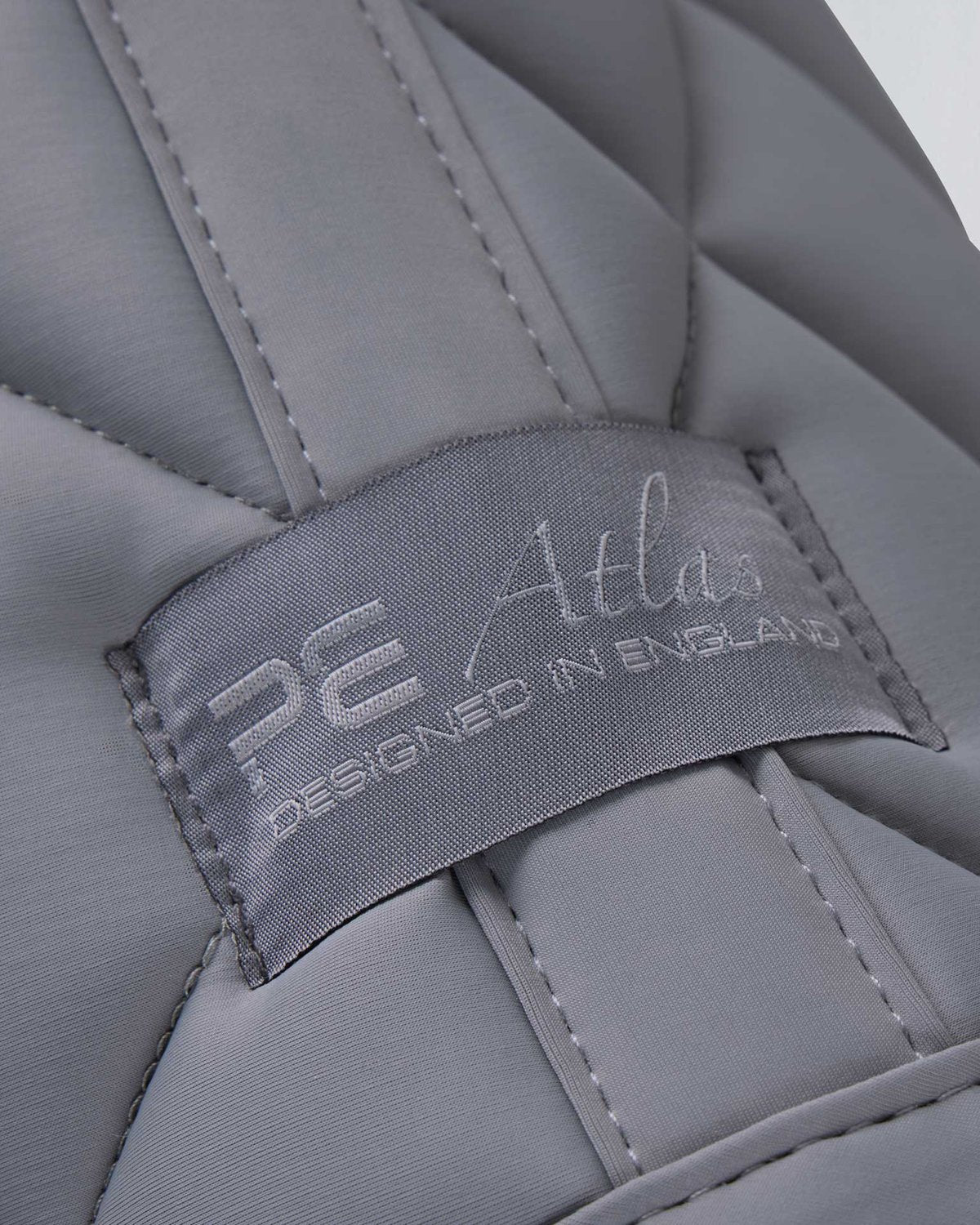 Premier Equine Atlas Grey Saddle Pad. Close Contact GP/Jump Square with Bamboo Lining. Designed in England.
