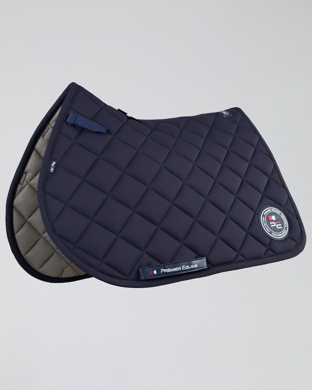 Premier Equine Atlas Close Contact GP/Jump Saddle Pad - Navy. Comfortable equestrian horse saddle pad.