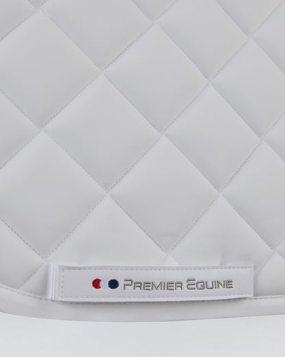 Premier Equine Atlas Close Contact GP/Jump Square - White Saddle Pad for Horses | Equestrian Equipment