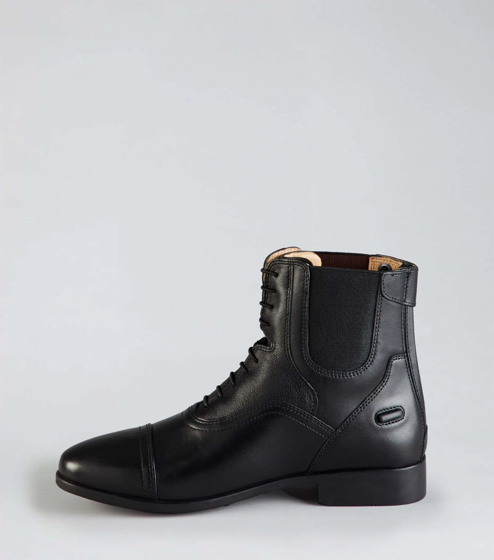 Black Leather Paddock Boots - Equestrian Riding Boots for Women and Men