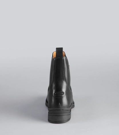 PREMIER EQUINE Balmoral Black Leather Riding Boots Back View | Equestrian Paddock Boots