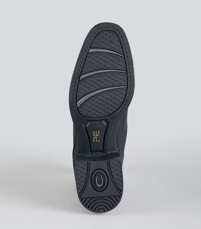 Premier Equine Balmoral Black Leather Paddock Riding Boot - View of Sole