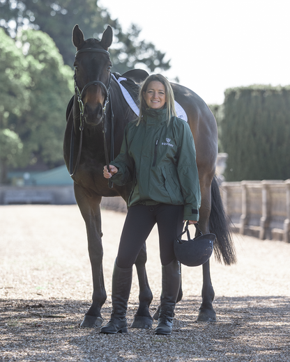 EQUIDRY Shortie Mac Women's Mesh Lining Black Forest Green