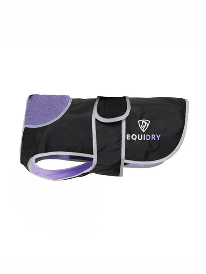 EQUIDRY Waterproof Dog Coat Black/Lilac