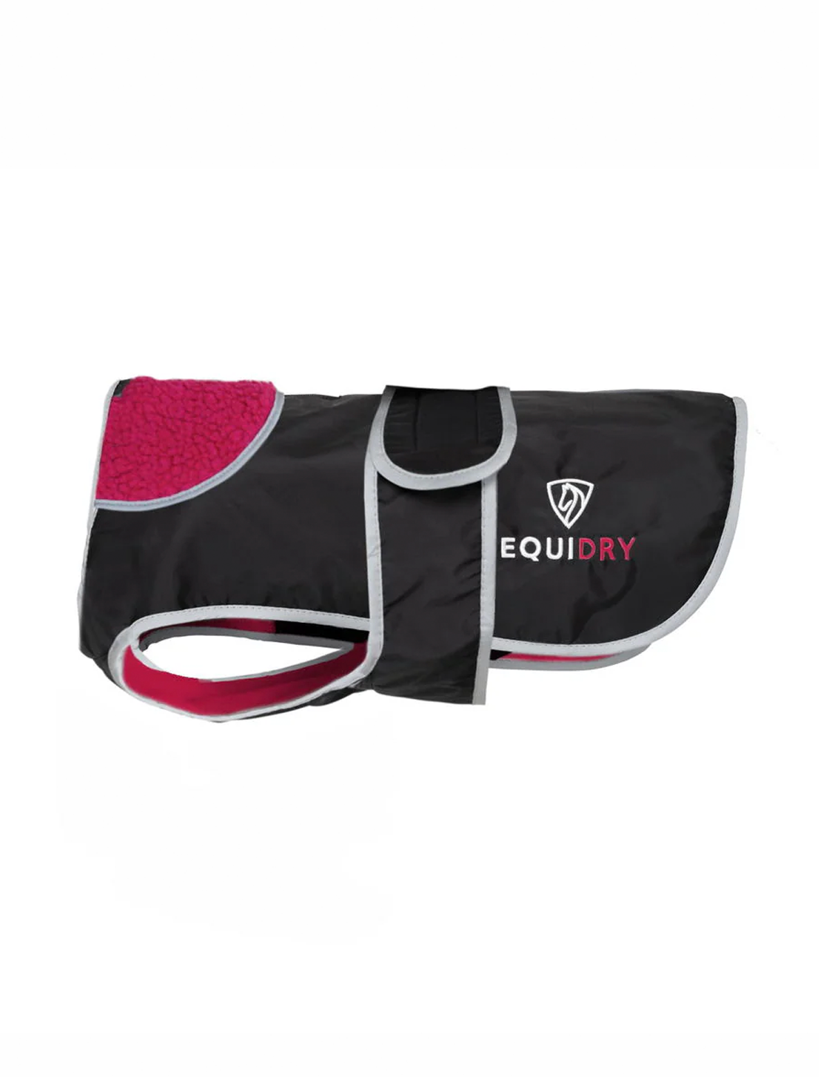 EQUIDRY Waterproof Dog Coat Black/Peacock Pink