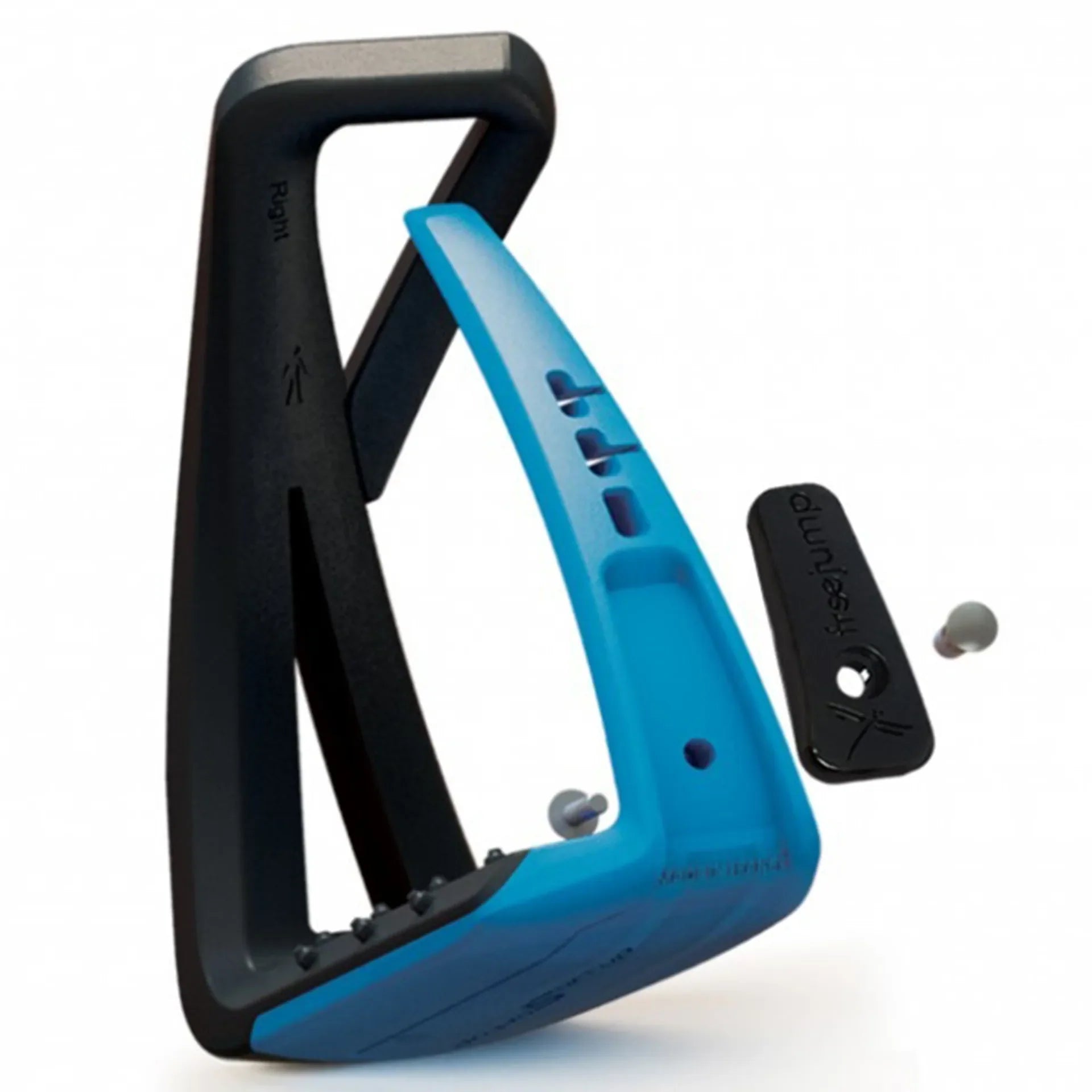 Freejump Soft'Up Lite Stirrups - France Edition: Customizable equestrian riding stirrups with interchangeable pin system. #Equiflair