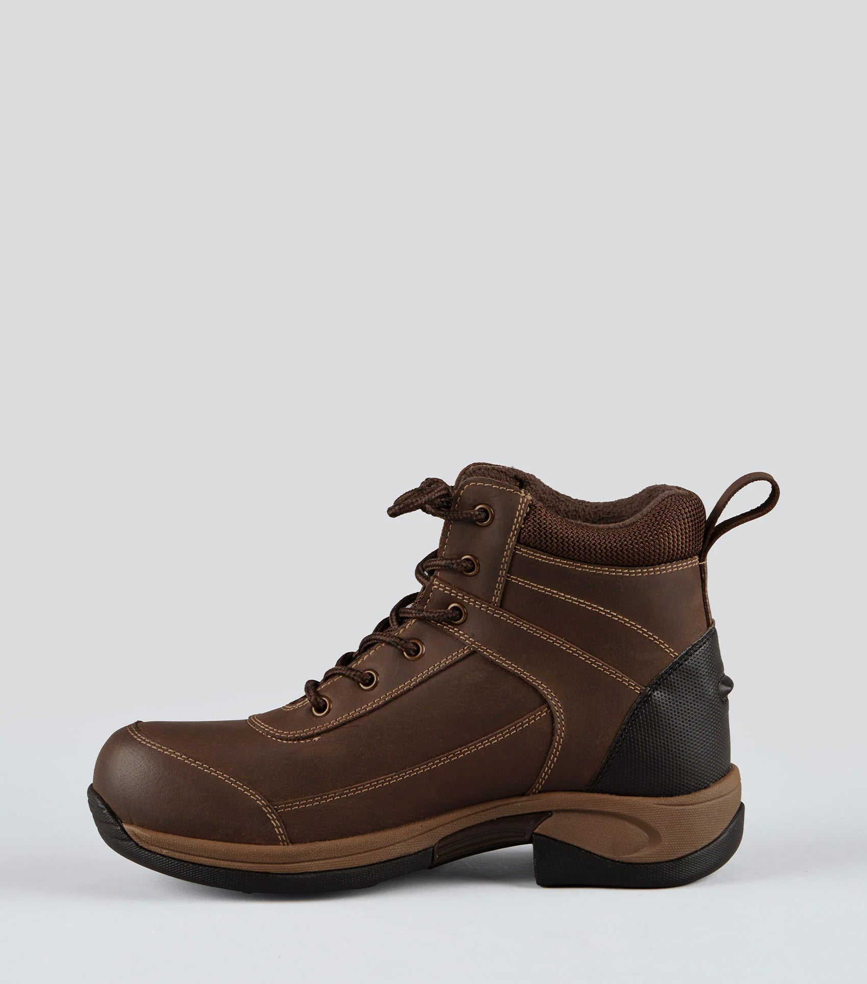 Premier Equine Borelli Waterproof Brown Leather Lace-Up Boot | Equiflair