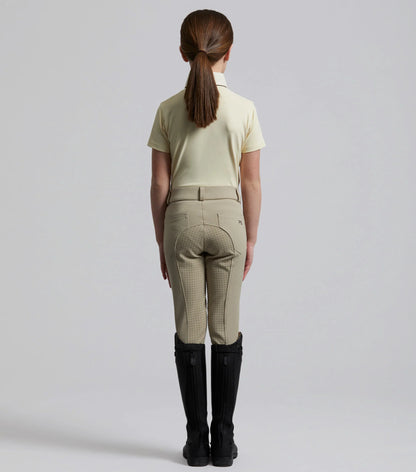 Premier Equine Brava Girls Full Seat Gel Competition Riding Breeches Beige