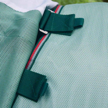 Premier Equine Mint Green Fly Rug with Detachable Neck & Belly Flap - Horse Bug Protection