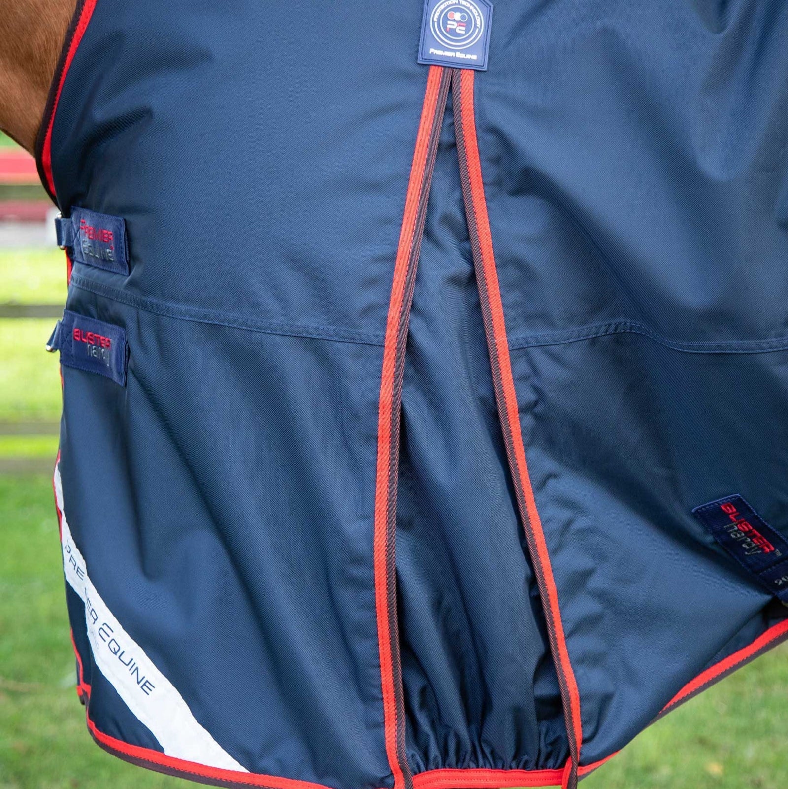Premier Equine Buster Hardy 200g Half Neck Turnout Rug Navy