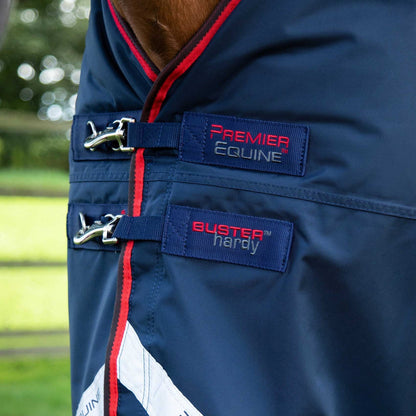 Premier Equine Buster Hardy 200g Half Neck Turnout Rug Navy