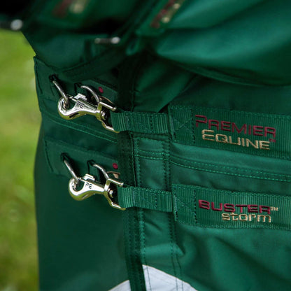 Premier Equine Buster Storm 220g Combo Turnout Rug with Classic Neck Green