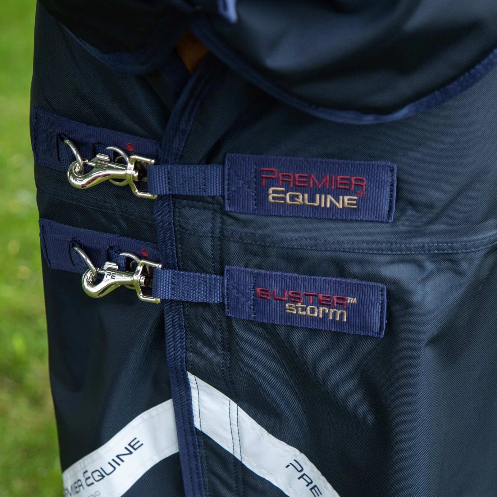 Premier Equine Buster Storm 220g Combo Turnout Rug with Classic Neck Navy