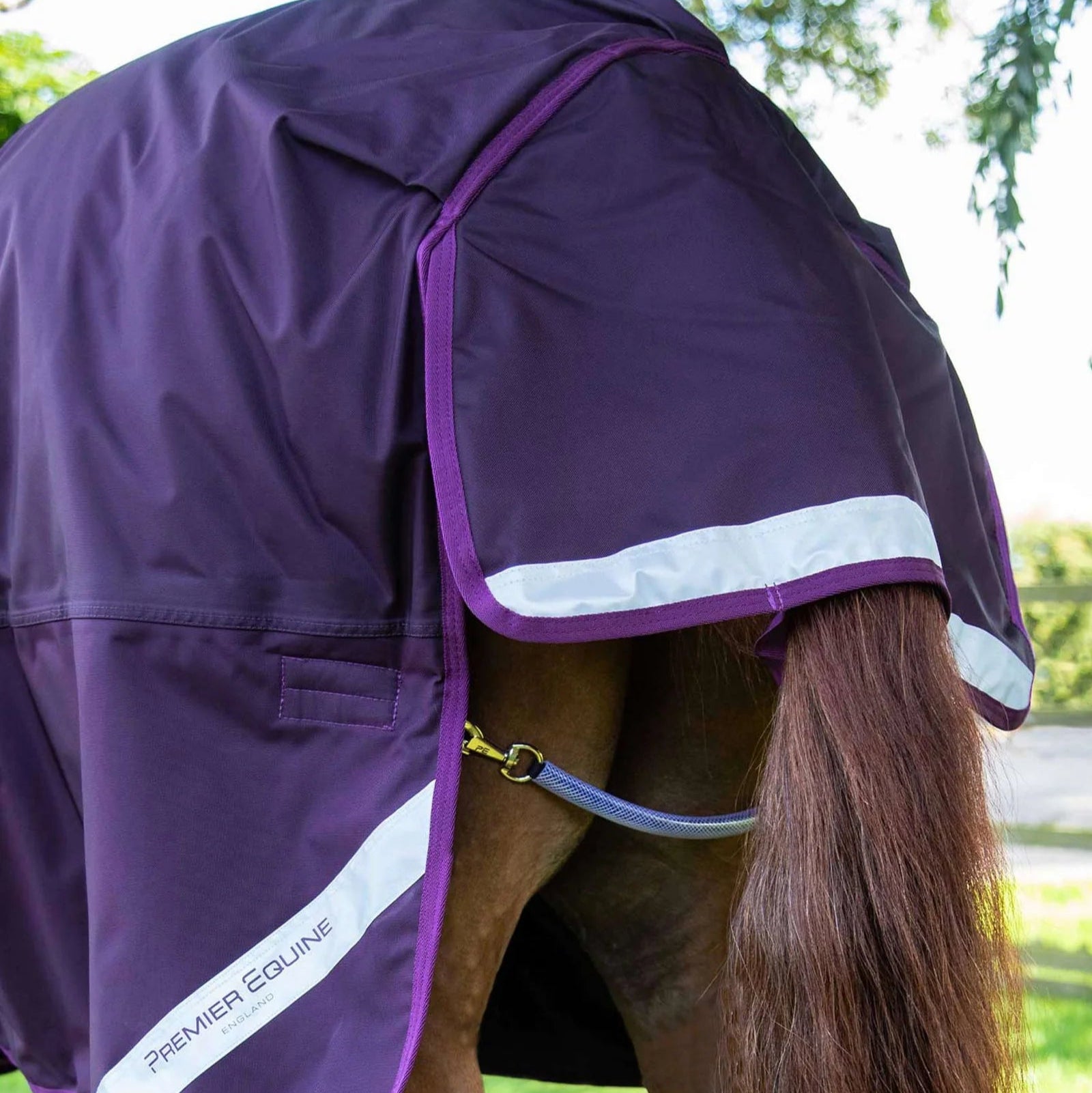 Premier Equine Buster Storm 420g Combo Turnout Rug Purple: Heavyweight, Waterproof Horse Rug with Neck Cover