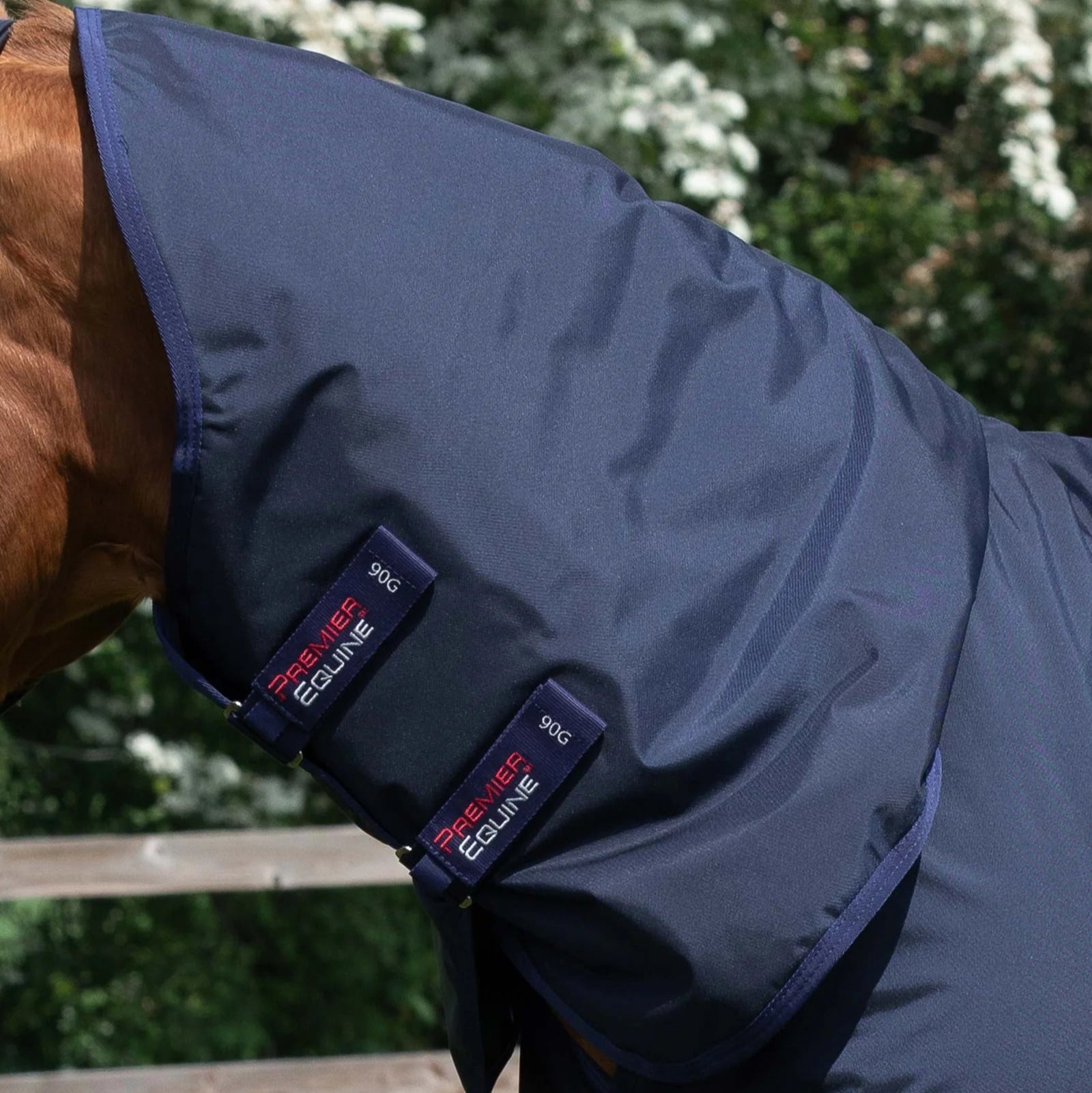 Premier Equine Buster Storm 90g Combo Turnout Rug with Classic Neck Navy