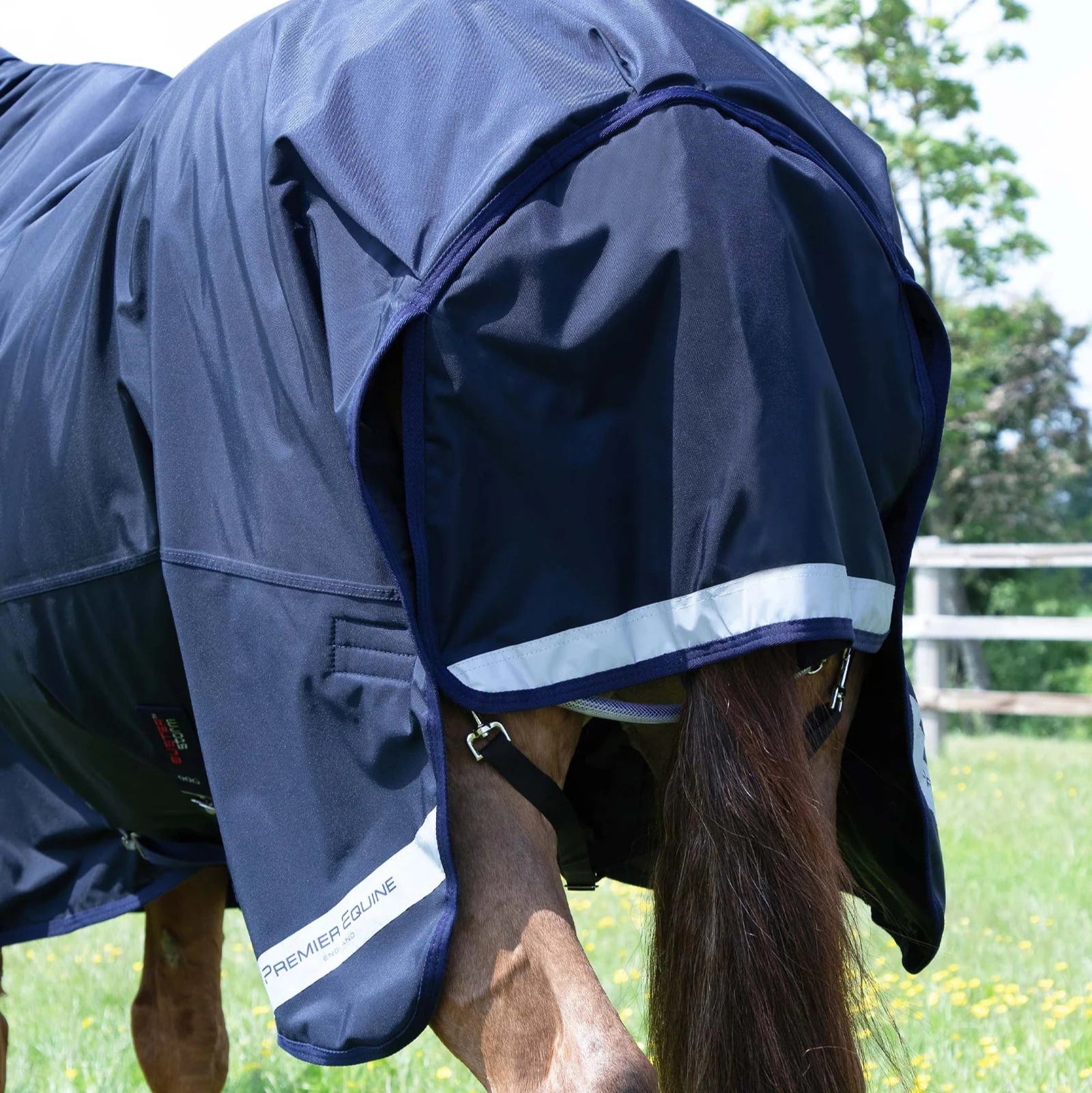 Premier Equine Buster Storm 90g Combo Turnout Rug with Classic Neck Navy