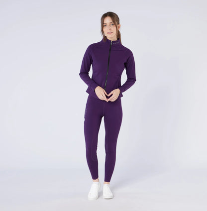 CAMEO ECODRY Purple Riding Tights: Water Repellent, Silicone Seat, Equestrian Apparel for Women. #ridingtights #equestrianfashion