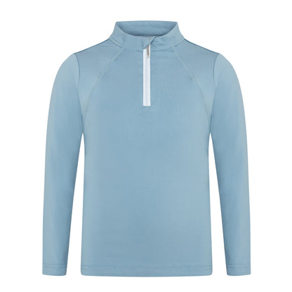 Equiflair Junior Core Baselayer Teal Blue Equestrian Long Sleeve Shirt