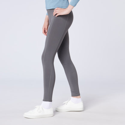 Cameo Junior Core Riding Tights Grey - Equestrian Apparel for Children - Cameo Equine