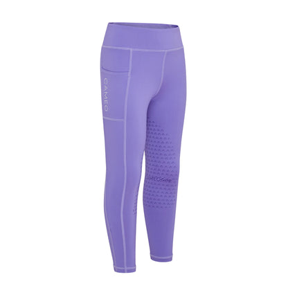 Purple CAMEO Junior Core Riding Tights with Silicone Knee Grip & Phone Pocket | Equestrian Apparel