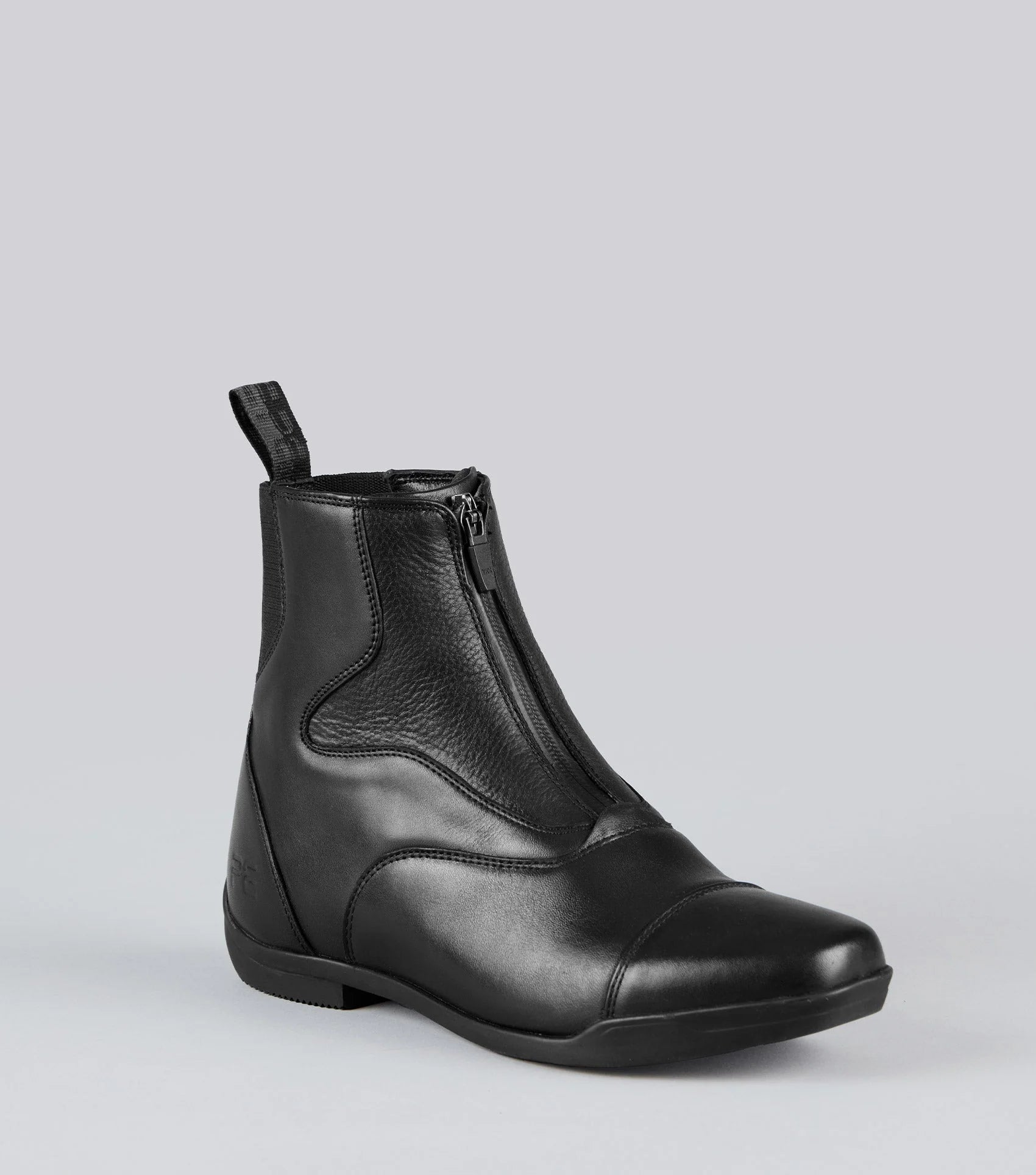 Premier Equine Calceus Black Leather Paddock Boots, Zip-Up Equestrian Riding Boots for Women | Equiflair