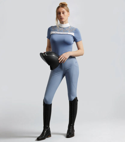 PREMIER EQUINE Campani Dusty Blue Riding Breeches: Stylish Equestrian Apparel for Women