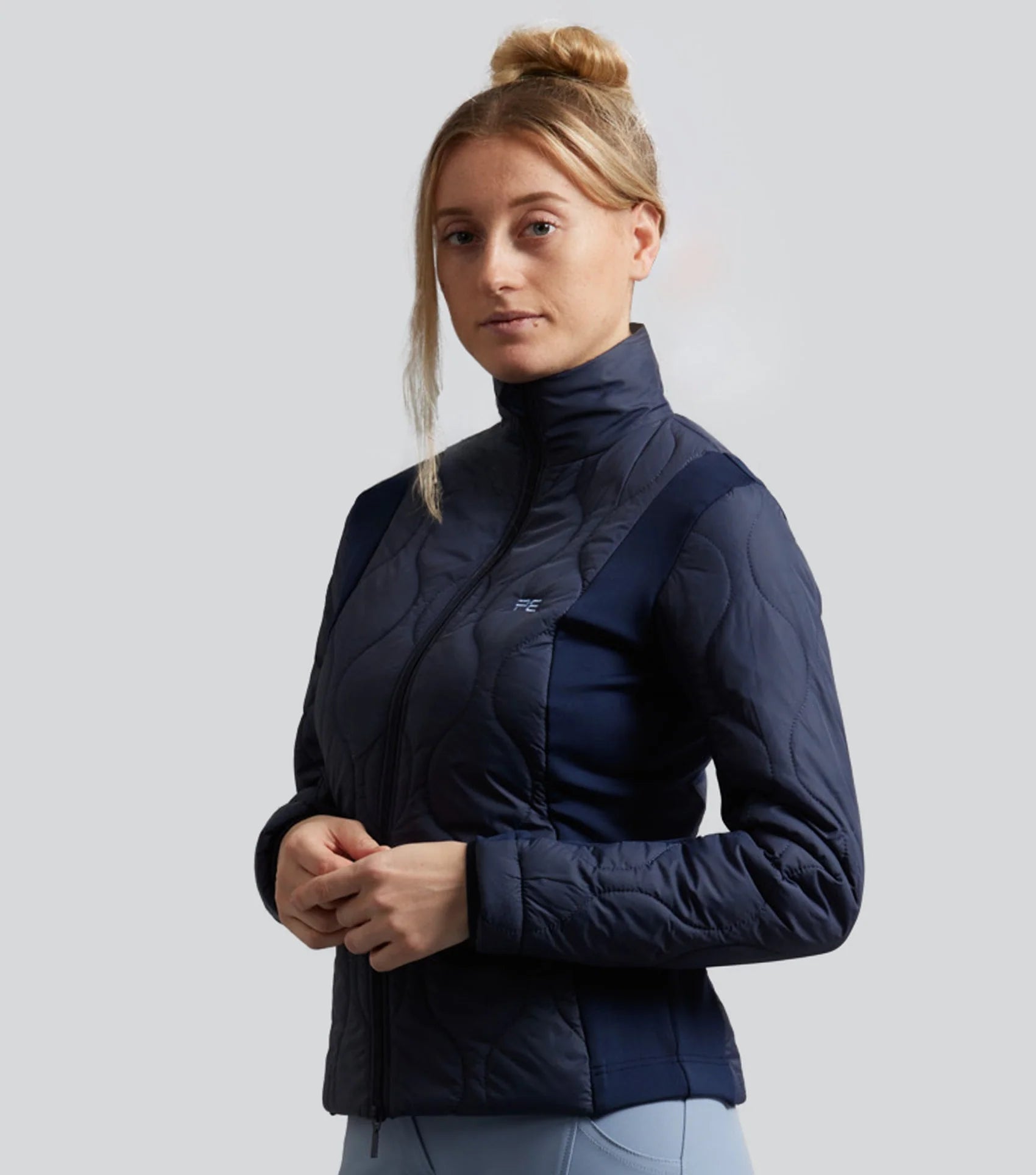 Premier Equine Campani Navy Quilted Riding Jacket for Women - Equestrian Outerwear