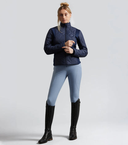 Premier Equine Campani Women's Quilted Riding Jacket Navy: Water Repellent, Windproof, Lightweight. Equiflair