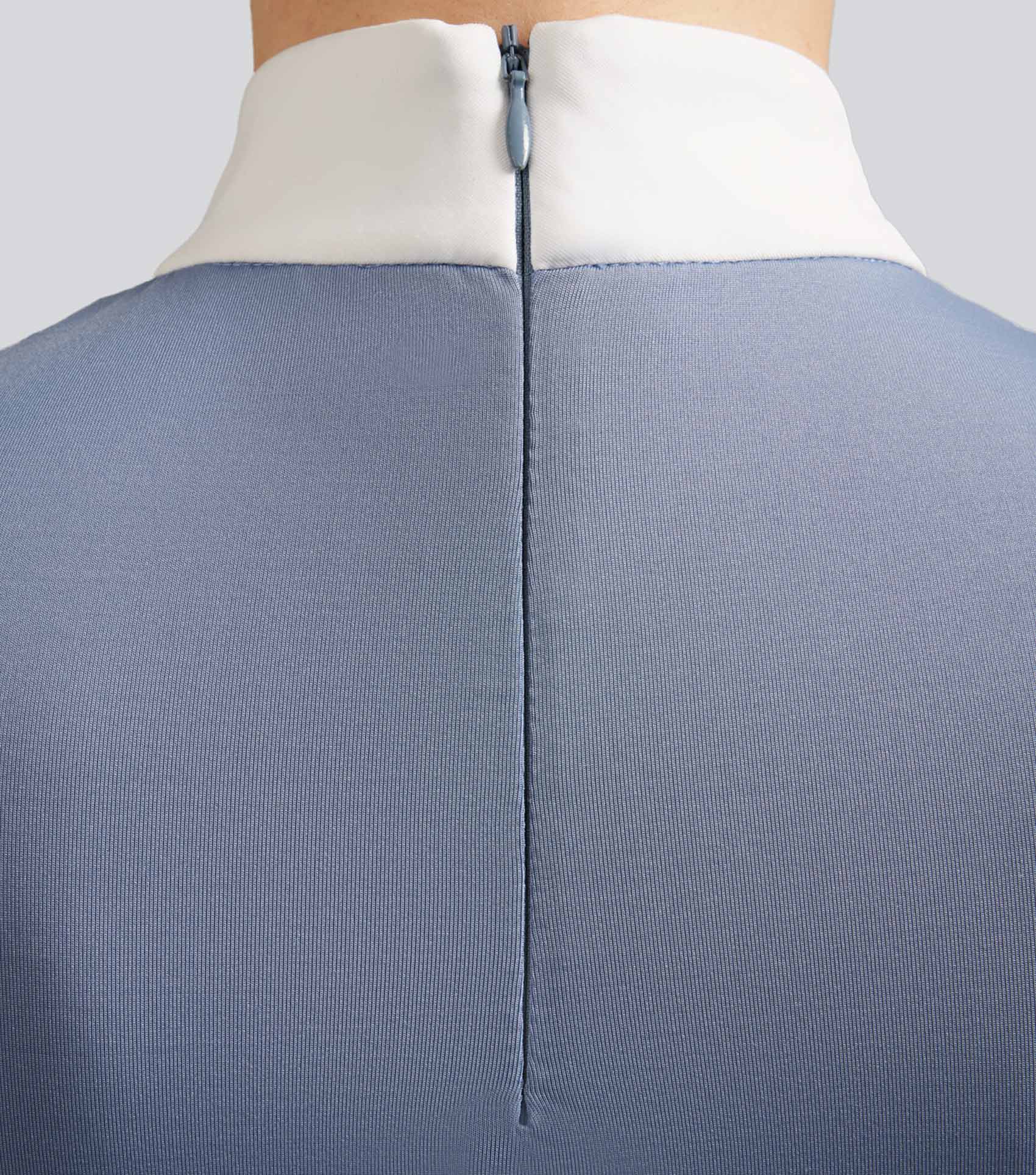 Premier Equine Campani Blue Womens Riding Top with Zipper Detail