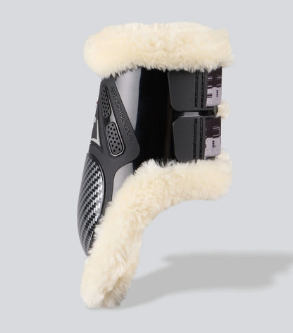 Premier Equine Carbon Pro Techno Wool Fetlock Boots - Black, Horse Leg Protection, Equiflair