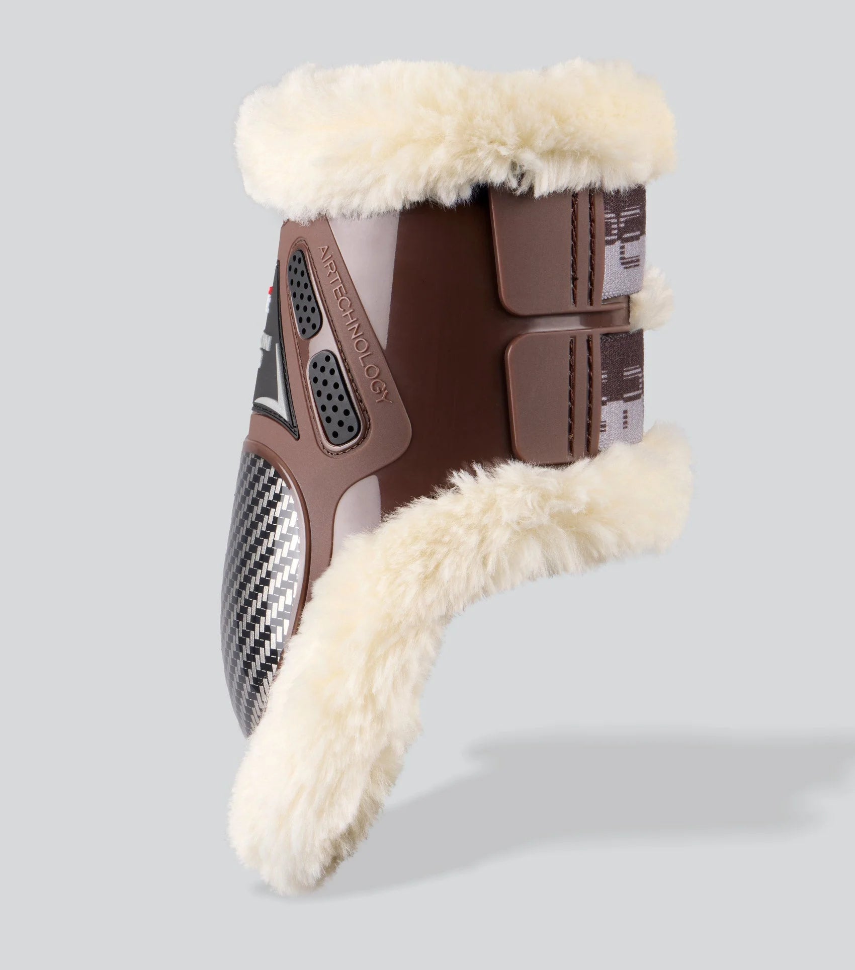 PREMIER EQUINE Carbon Pro Techno Wool Fetlock Boots Brown - Horse Leg Protection from Equiflair.