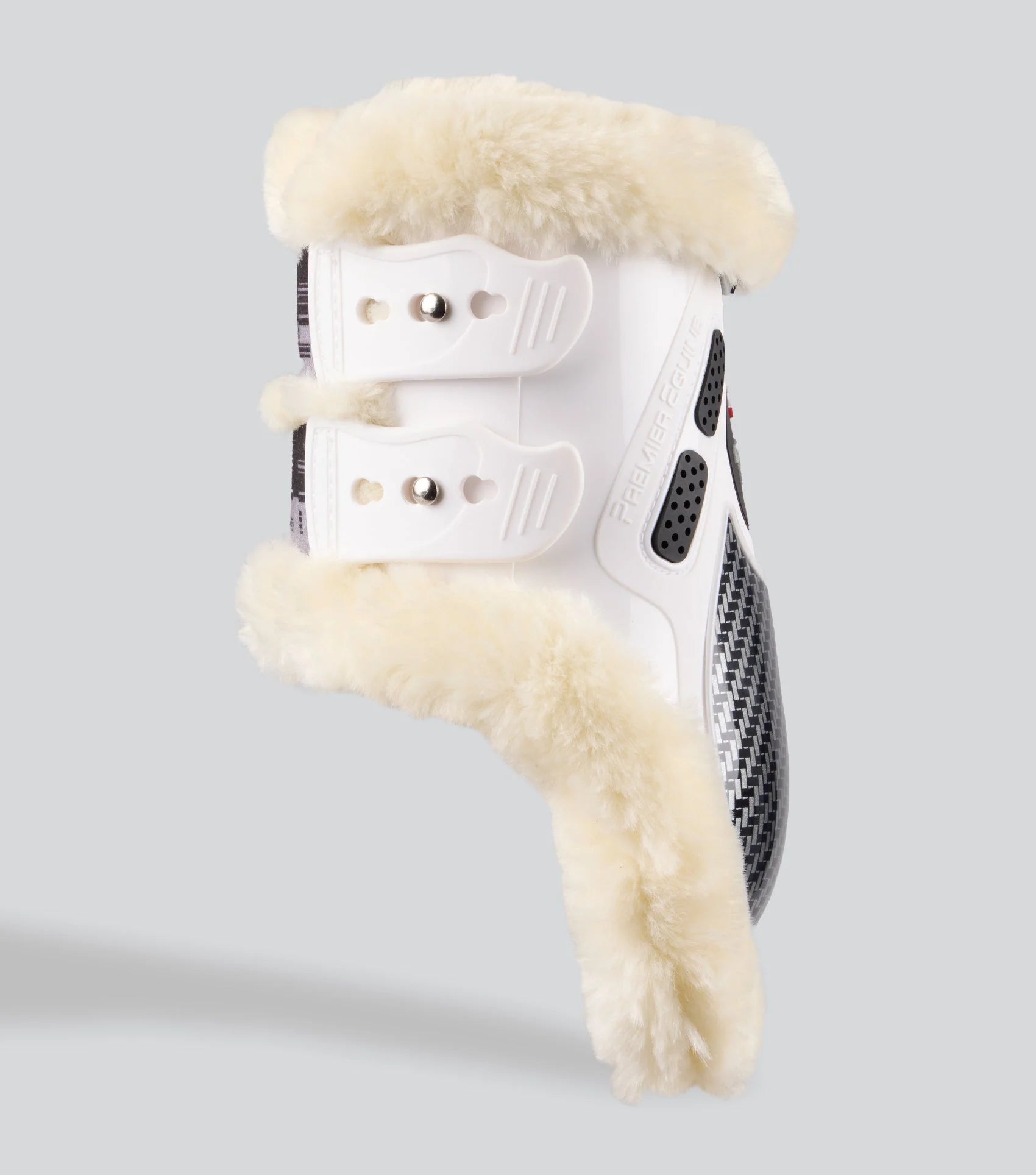 PREMIER EQUINE Carbon Pro Techno Wool Fetlock Boots White | Horse Leg Protection