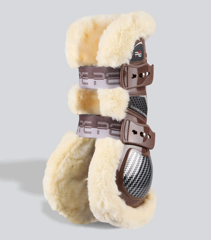 Premier Equine Carbon Pro Techno Wool Tendon Boots Brown | Horse Leg Protection, Equiflair