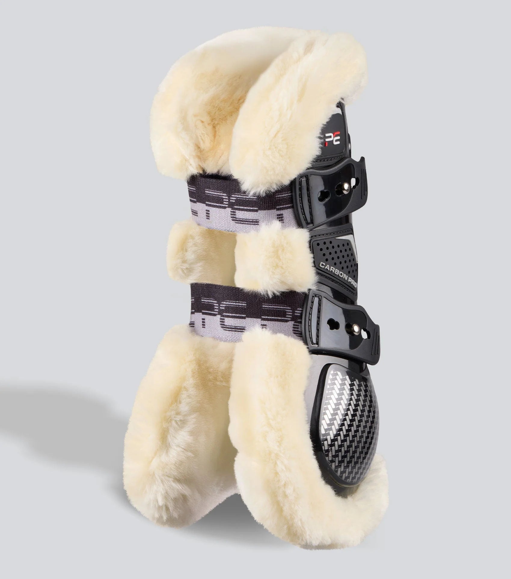 Premier Equine Carbon Pro Techno Wool Tendon Boots Black: High Performance Horse Leg Protection for Showjumping