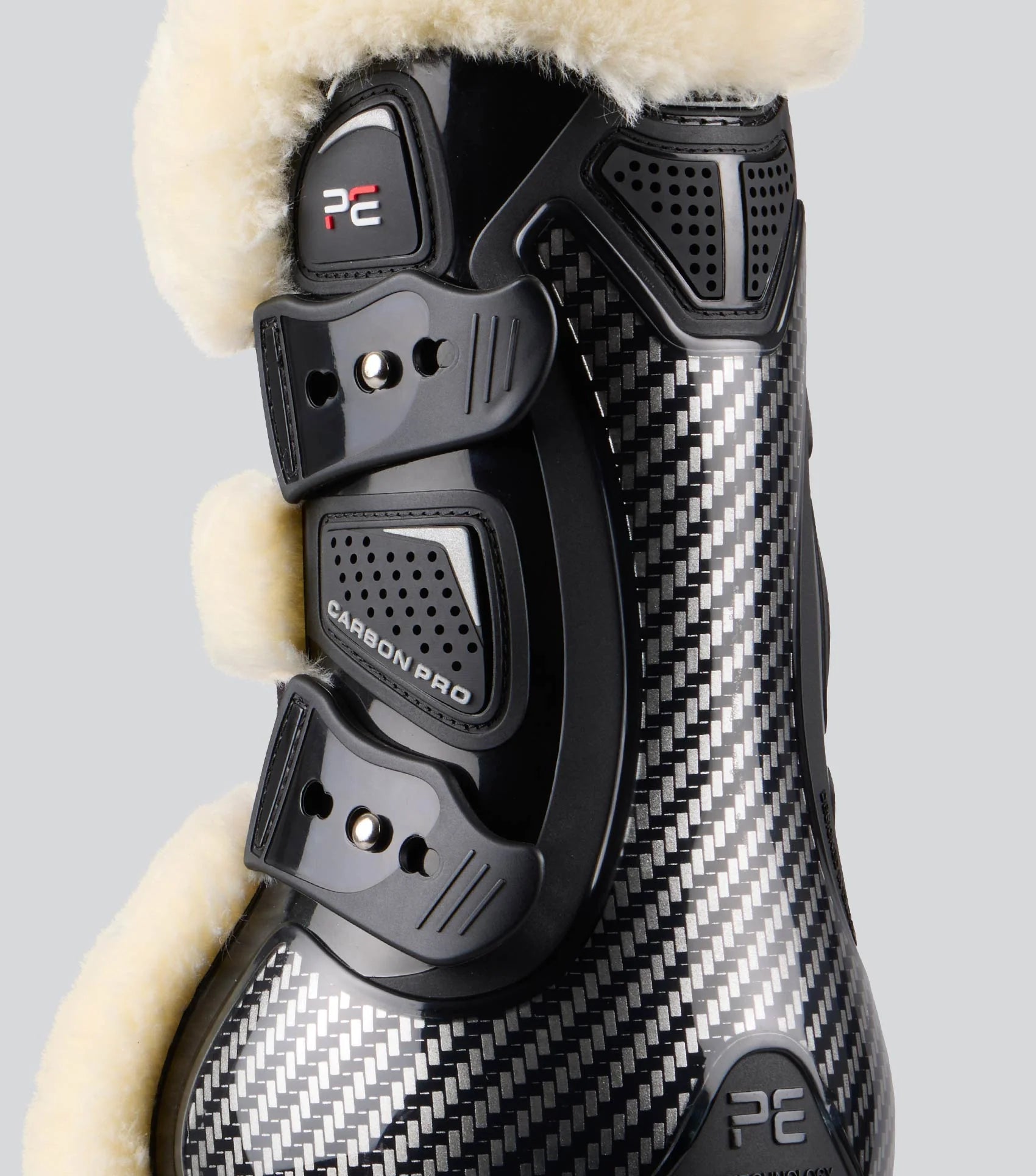 PREMIER EQUINE CARBON PRO Techno Wool Tendon Boots Black | Equine Leg Protection