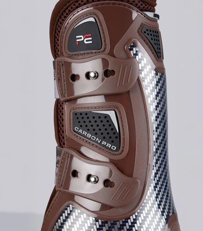 Premier Equine Carbon Pro Tendon Boots Brown