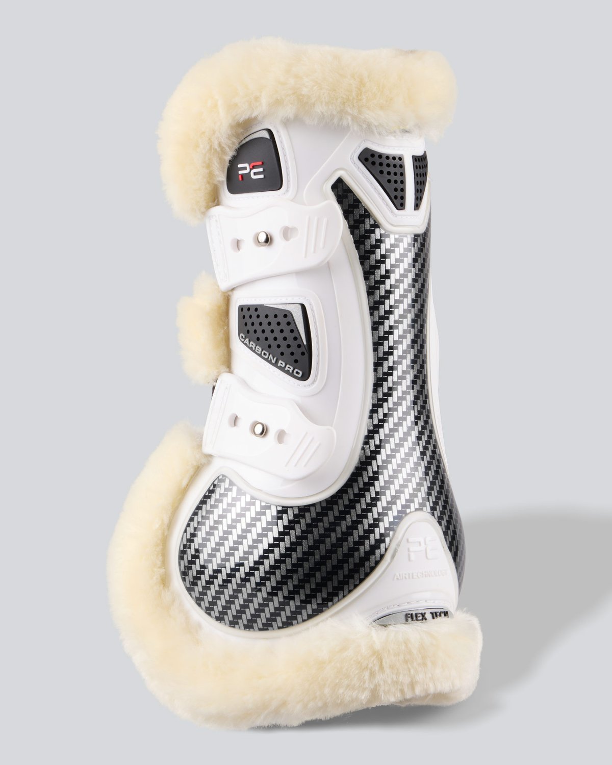 Premier Equine Carbon Pro Tendon Boots - White Horse Leg Protection - Equestrian Gear