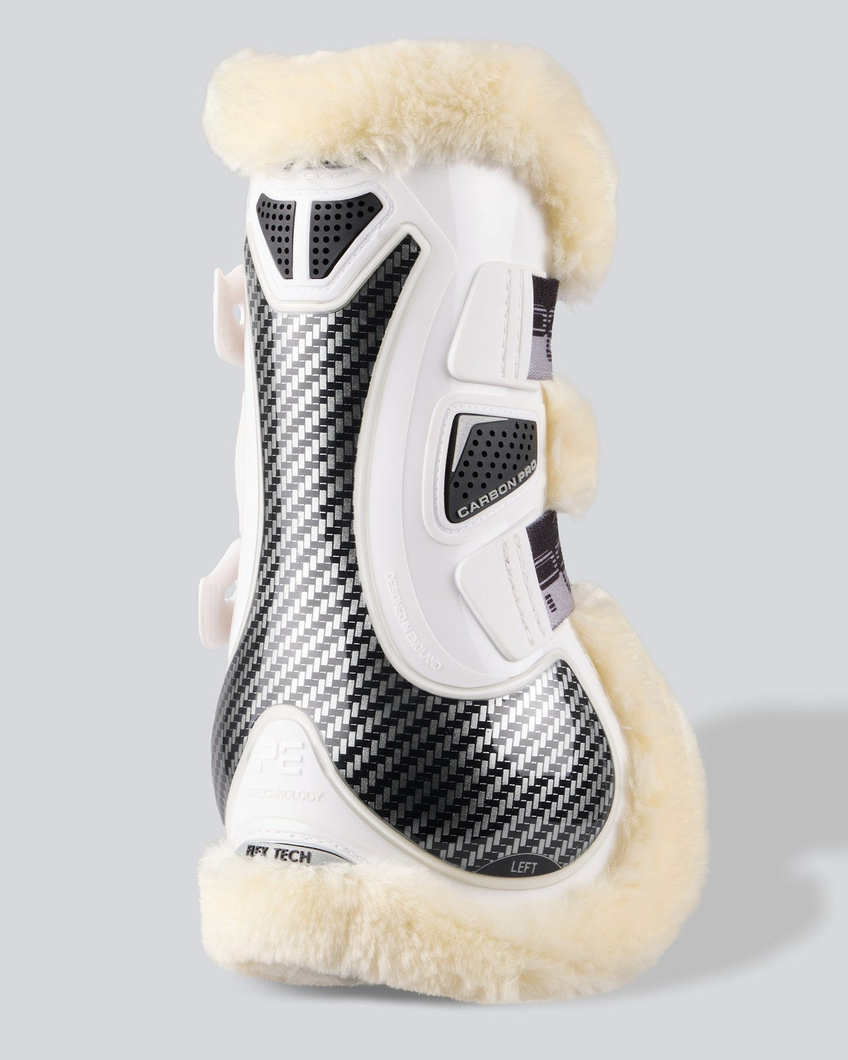 Premier Equine Carbon Pro Tendon Boot - White - Horse Leg Protection, Carbon Fiber, Equine Boots