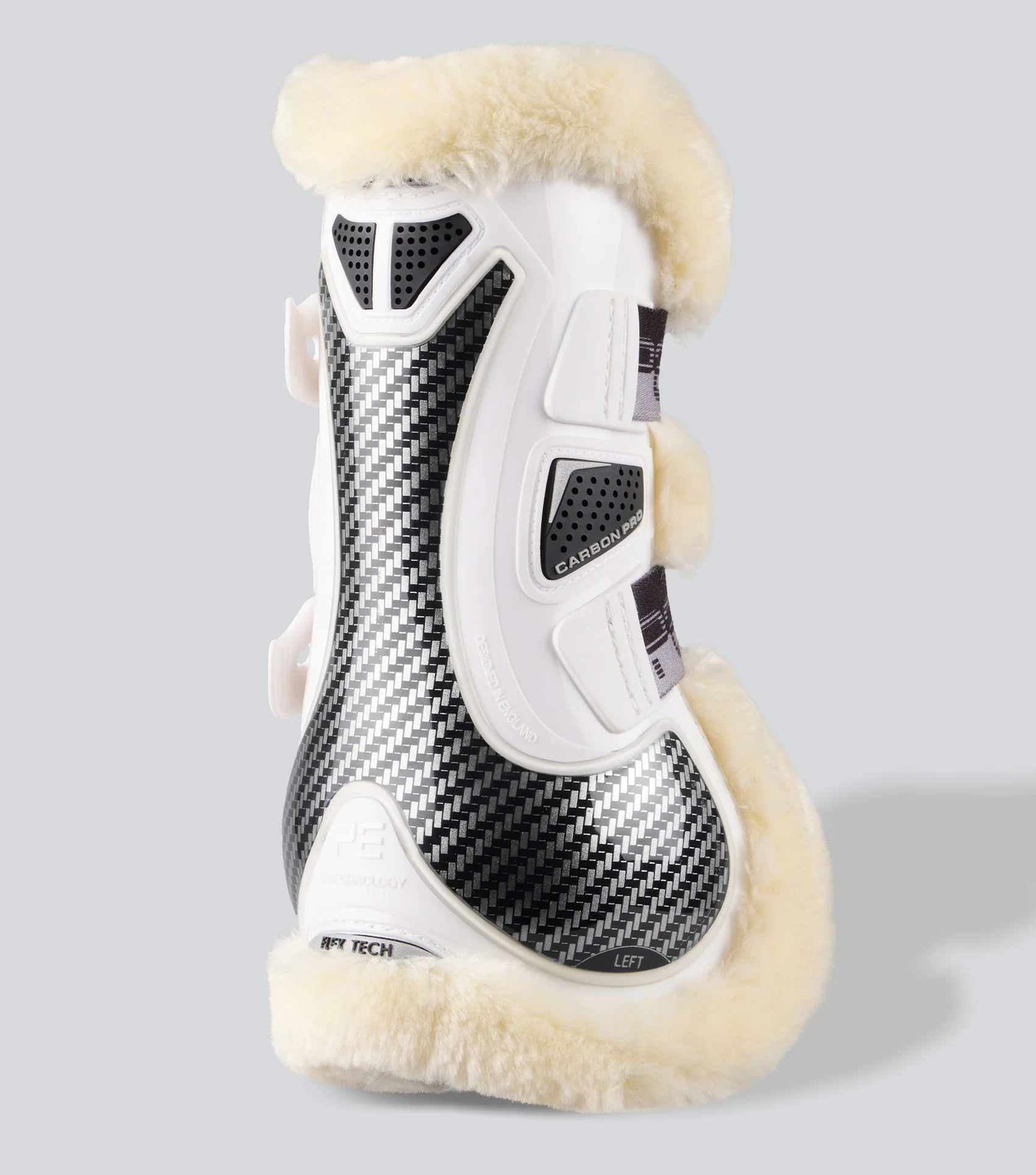 Premier Equine Carbon Pro Techno Wool Tendon Boots - White Horse Leg Protection | Equiflair