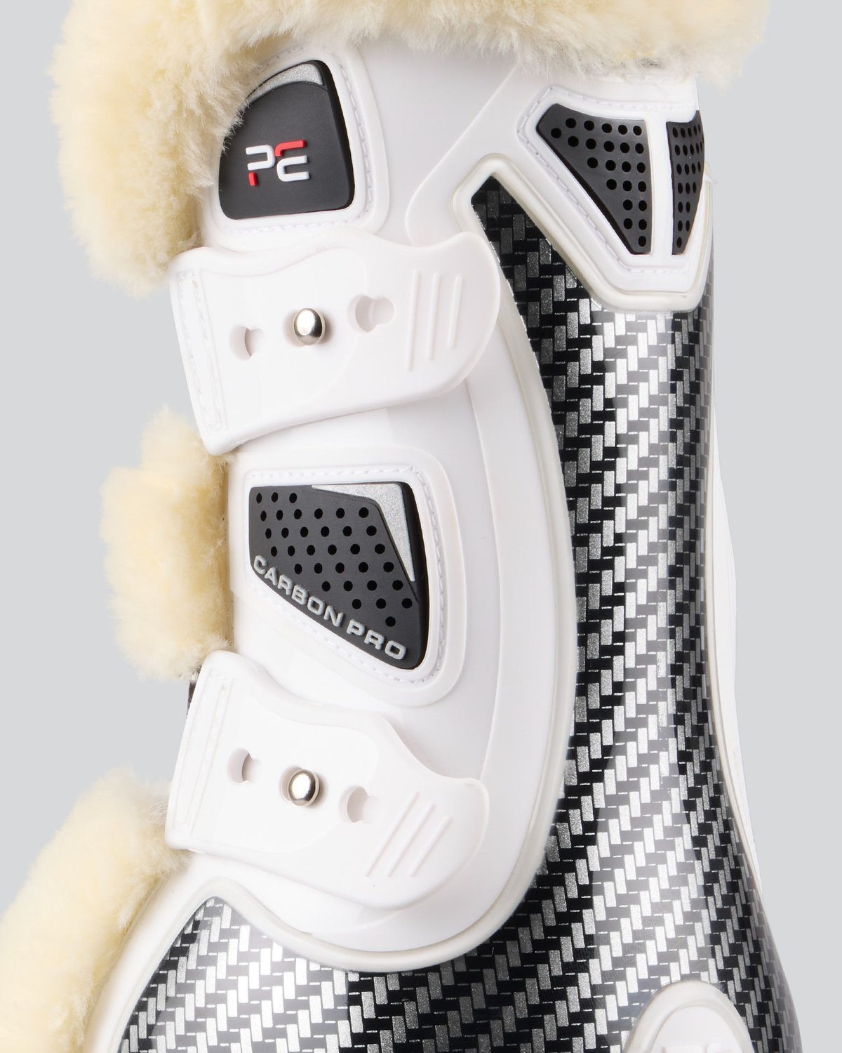 Premier Equine Carbon Pro Tendon Boots White: Premium Horse Leg Protection with Carbon Fiber & ACF Impact Absorption