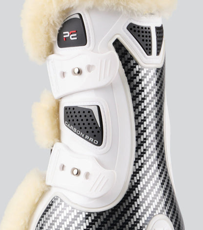 Premier Equine Carbon Pro Techno Wool Tendon Boots - Equine Leg Protection, Carbon Fibre, Shock Absorbing, Breathable Lining.