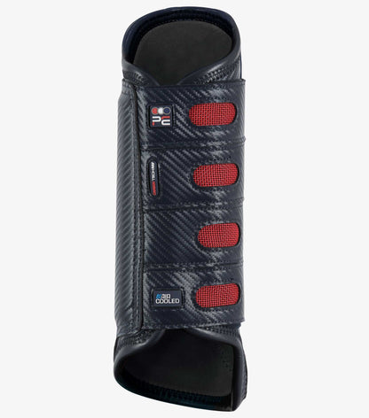 Premier Equine Carbon Tech Air Cooled Eventing Boots - Navy Hind. Horse Leg Protection.