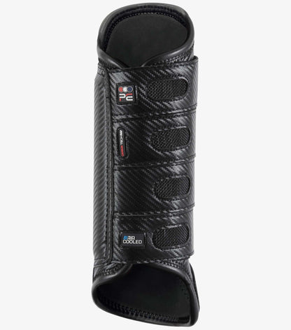 Premier Equine Carbon Tech Air Cooled Black Eventing Boots - Hind Leg Protection