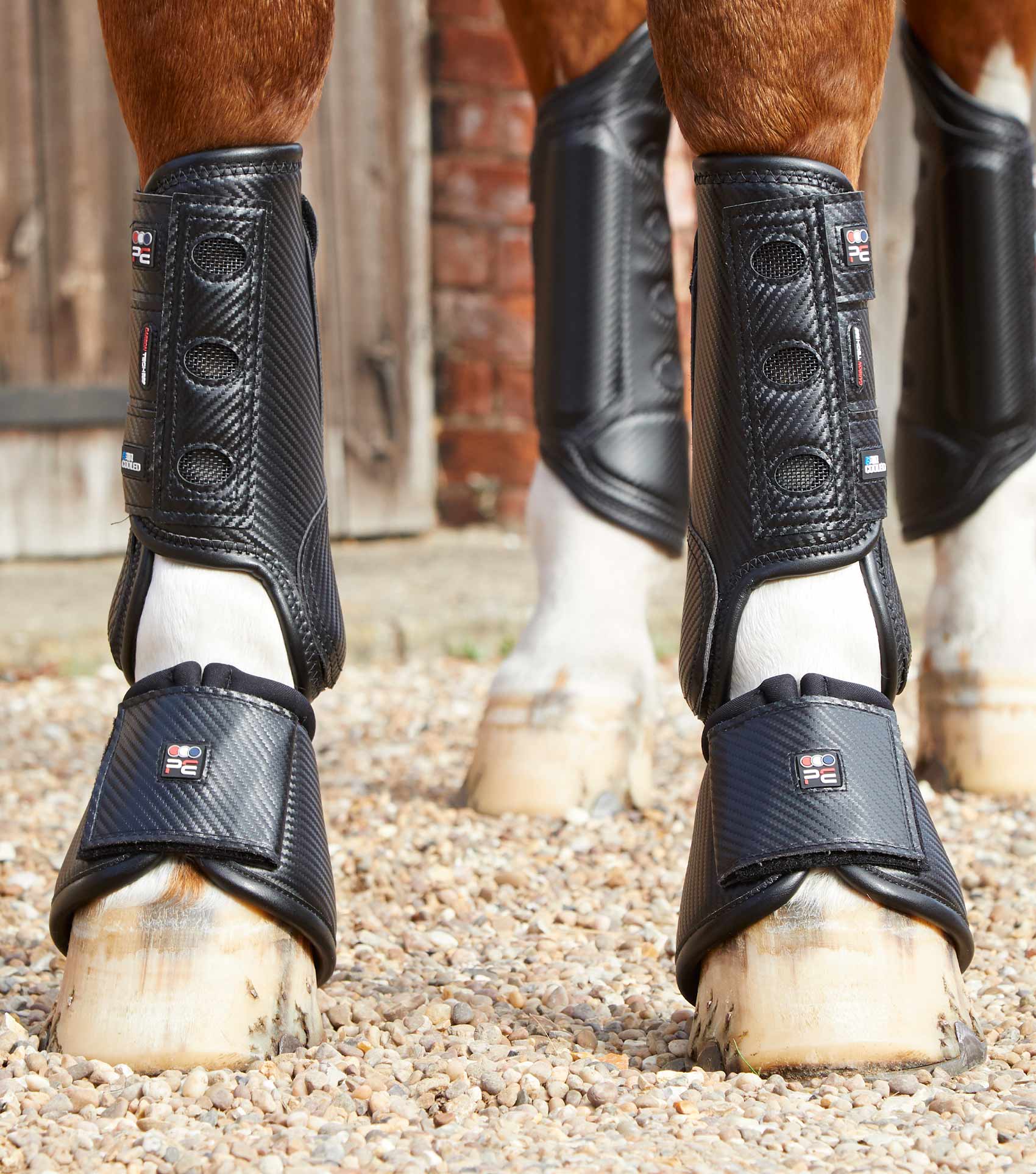 Premier Equine Carbon Tech Air Cooled Eventing Boots Black Front