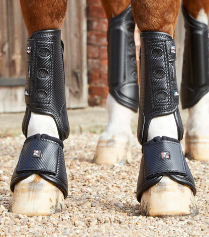 Premier Equine Carbon Tech Air Cooled Eventing Boots - Black Horse Leg Protection