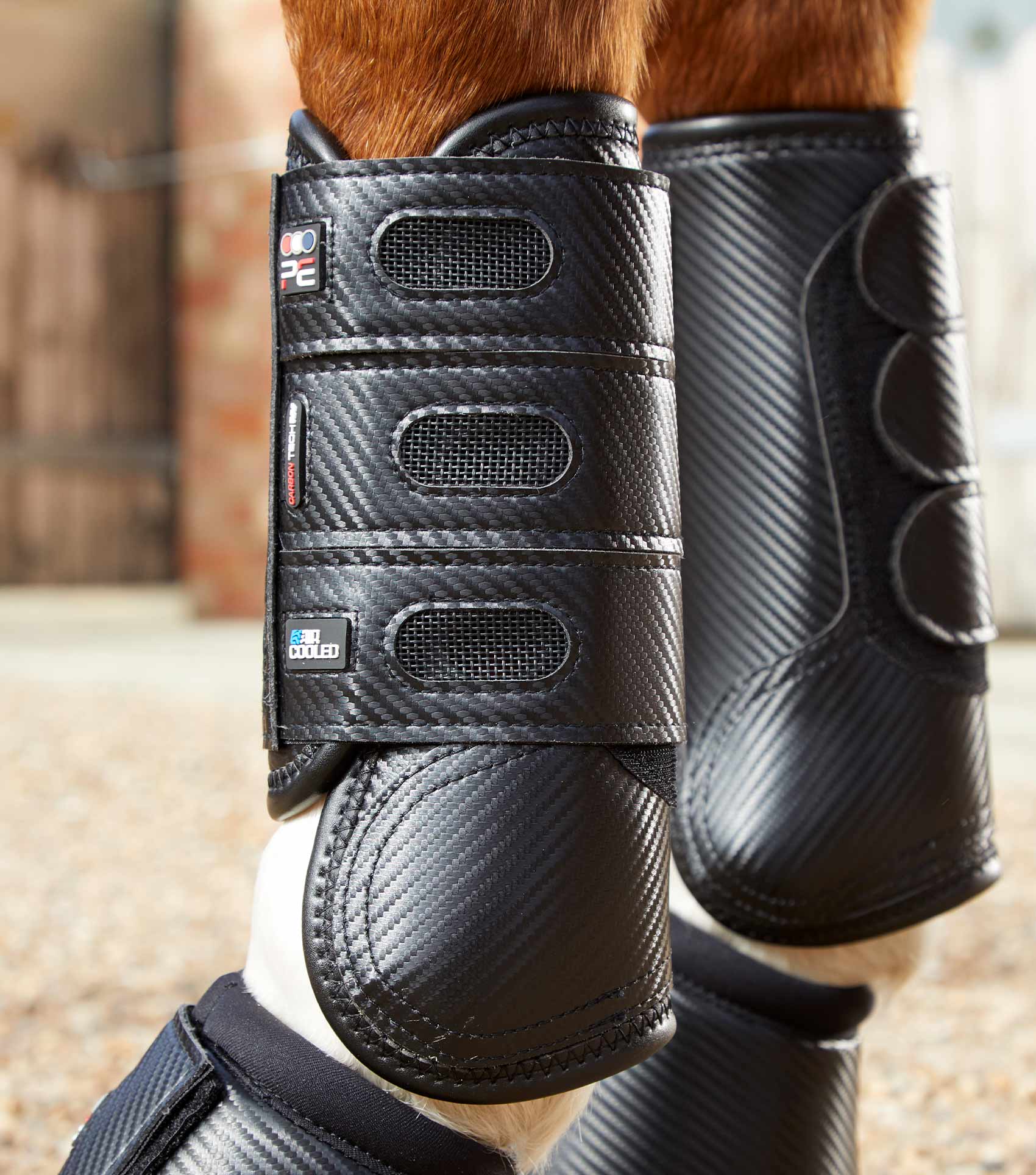 Premier Equine Carbon Tech Air Cooled Eventing Boots Black Front